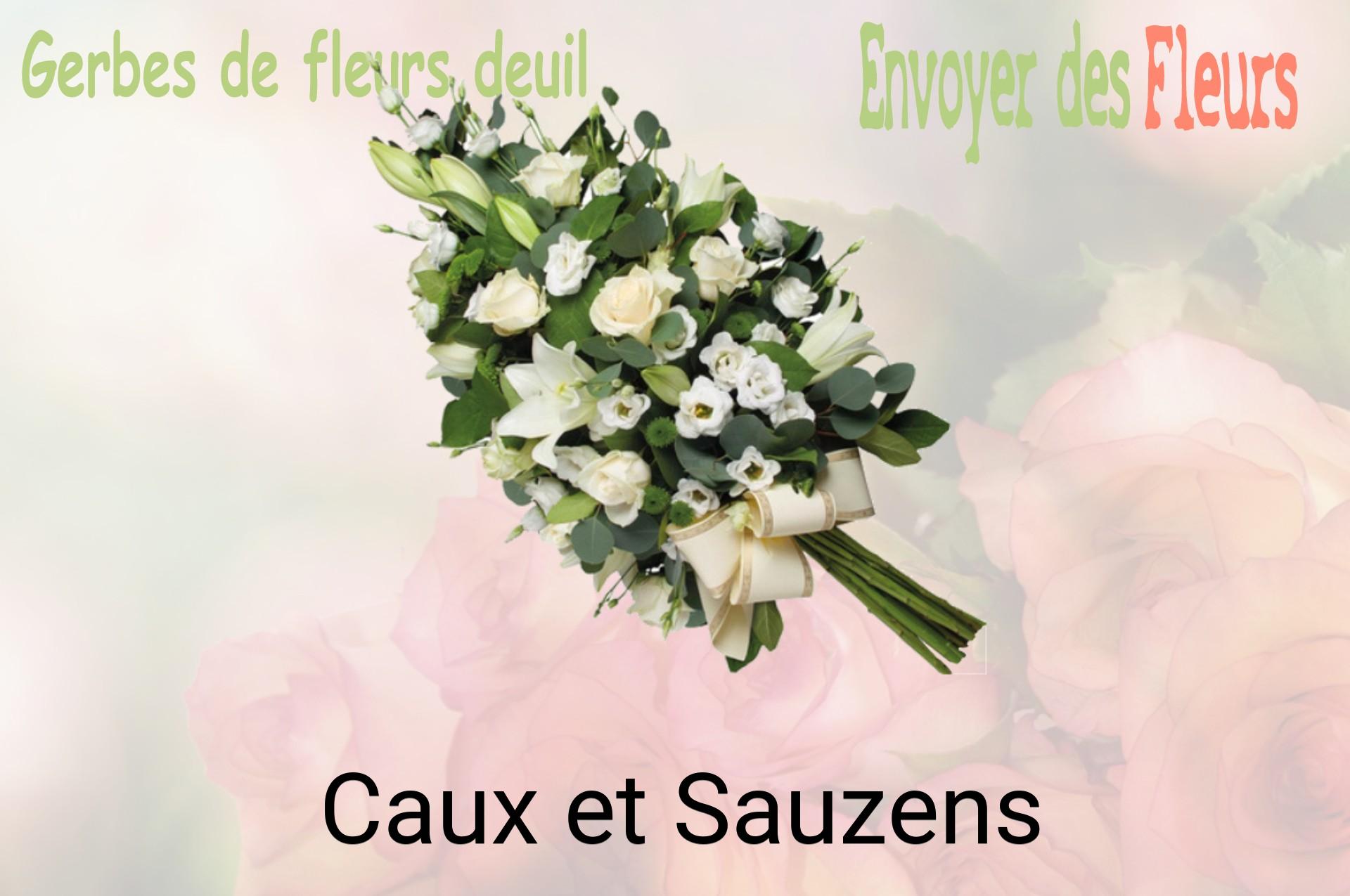 Gerbe de fleurs de deuil livrée à Caux-et-Sauzens